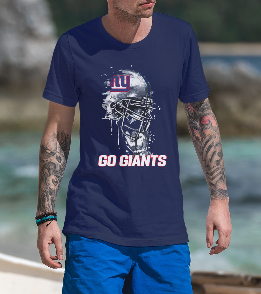Ny Giants Football Helmet Go Giants T-Shirt