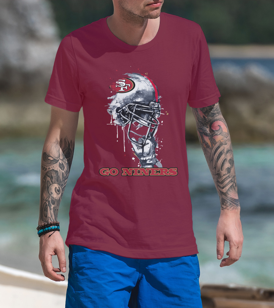 Go Niners Sf Football Helmet T-Shirt