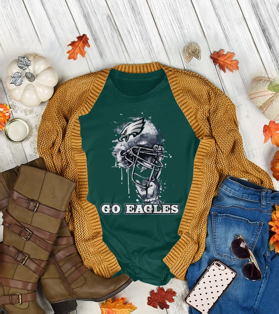 Philadelphia Eagles Helmet Go Eagles T-Shirt