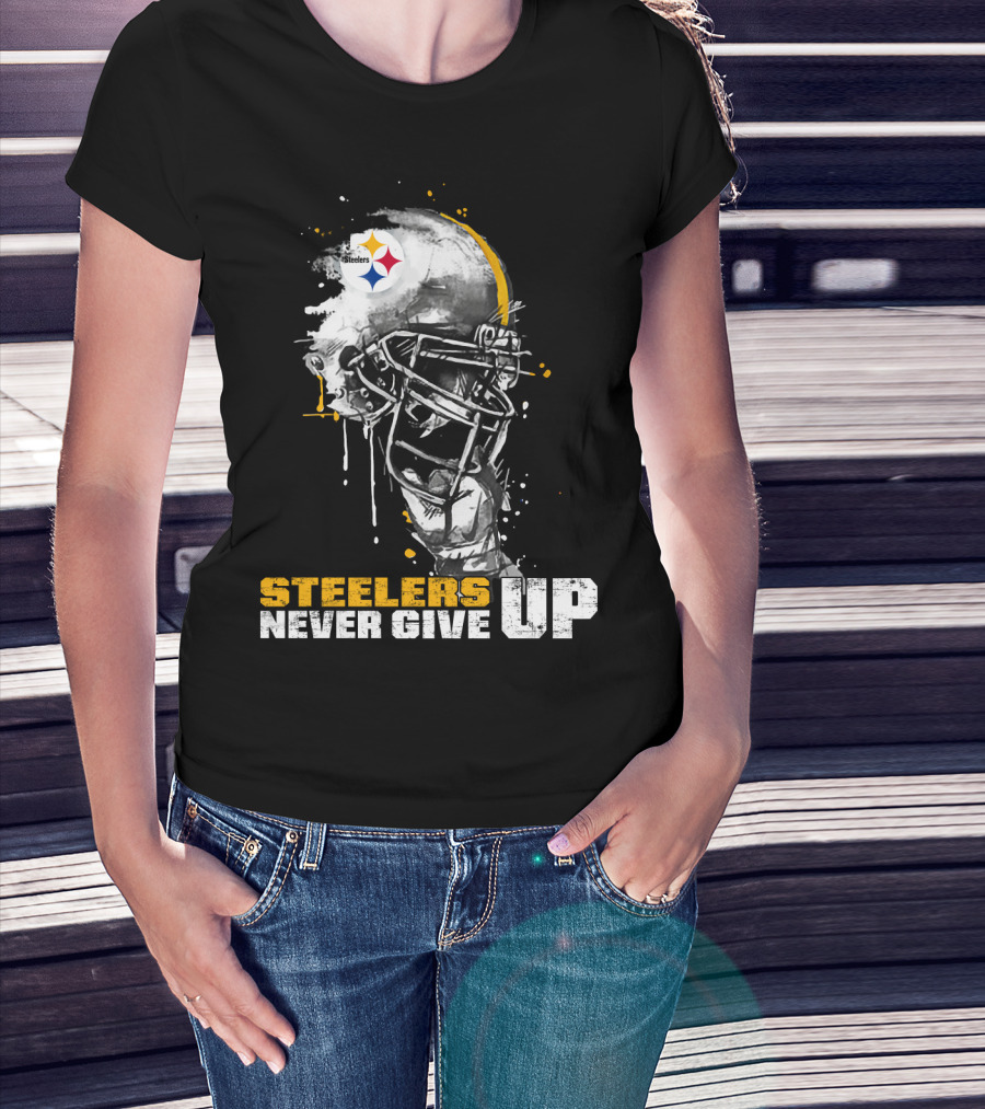 Steelers Never Give Up Helmet *Special Edition T-Shirt
