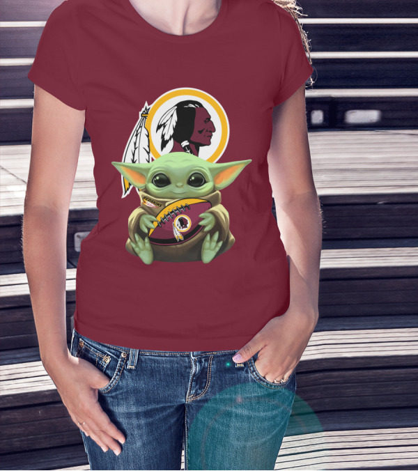 Washington Redskins Baby Yoda Football Fan Collectible T-Shirt
