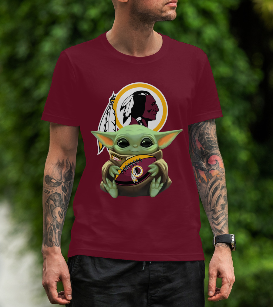 Washington Redskins Baby Yoda Football Fan Collectible T-Shirt