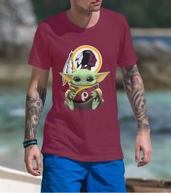Washington Redskins Baby Yoda Football Fan Collectible T-Shirt