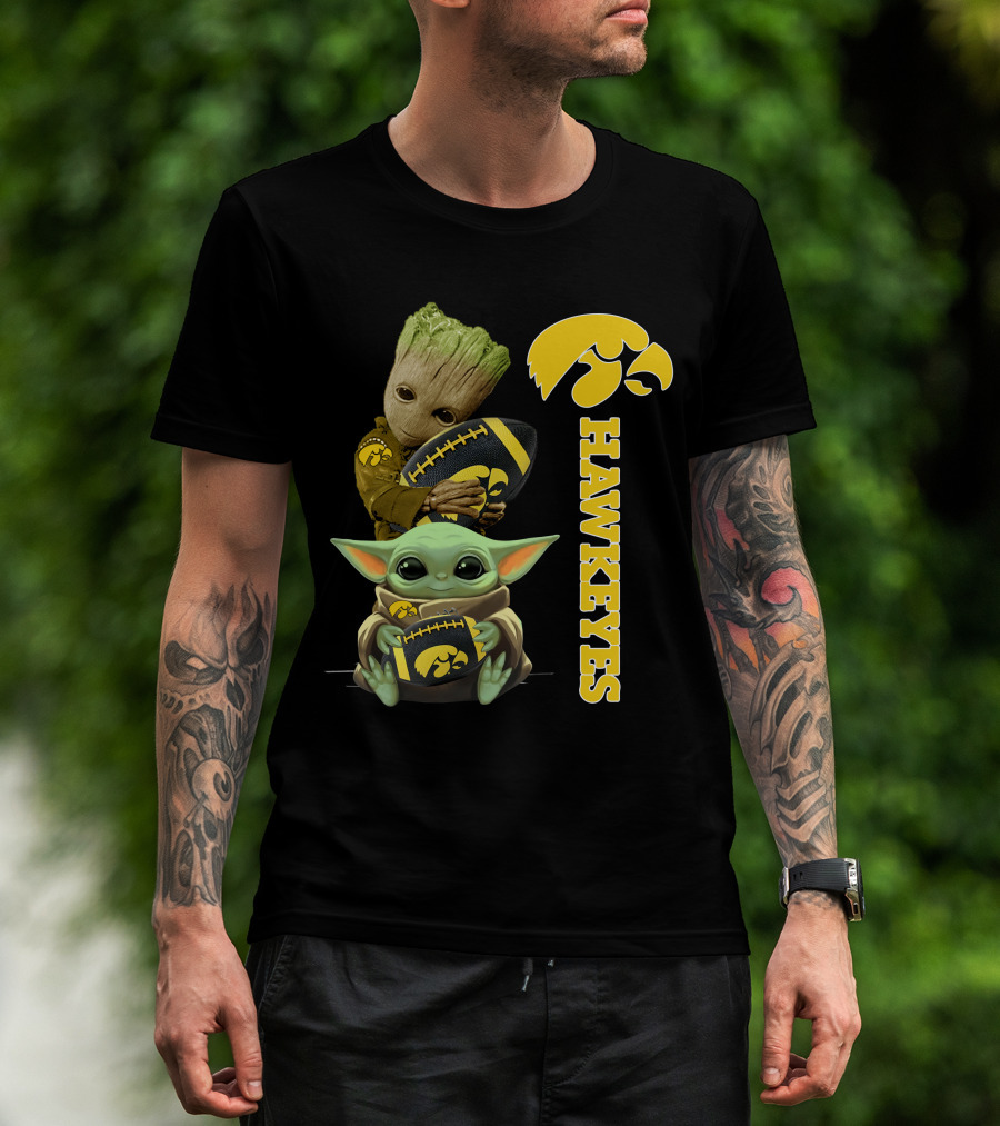 Baby Groot And Baby Yoda Hawkeyes T-Shirt