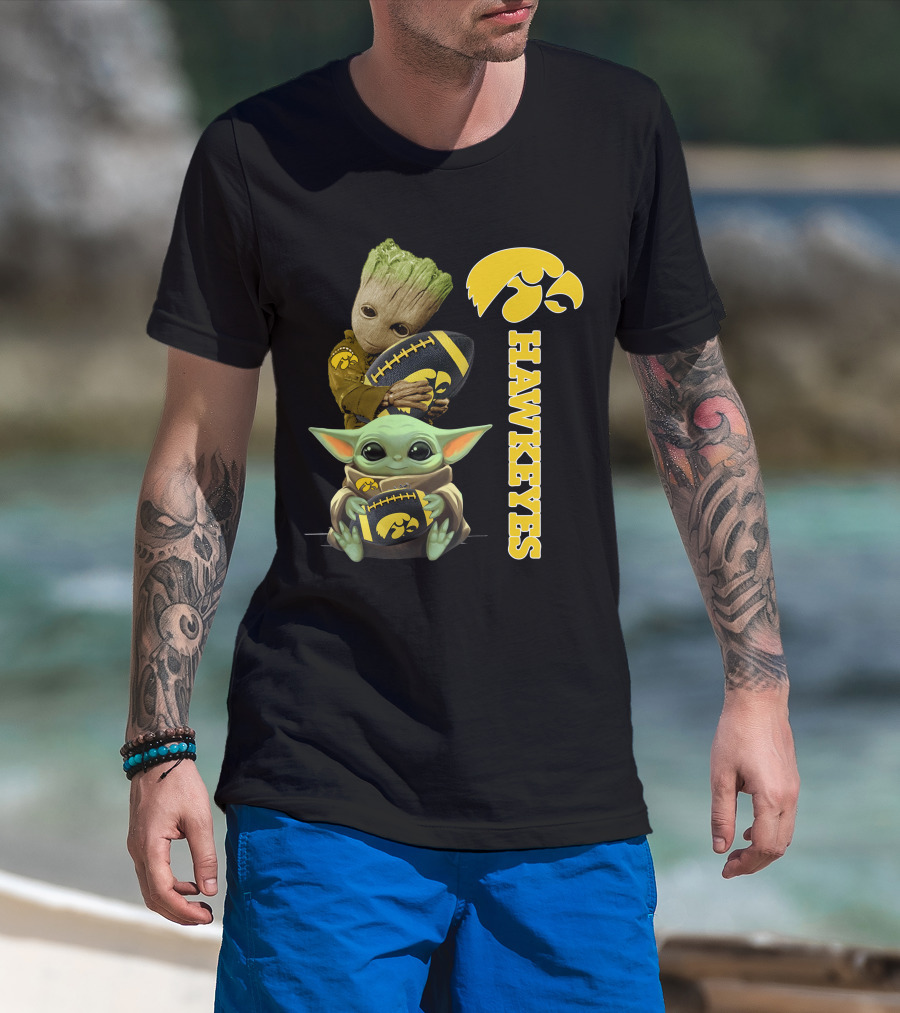 Baby Groot And Baby Yoda Hawkeyes T-Shirt