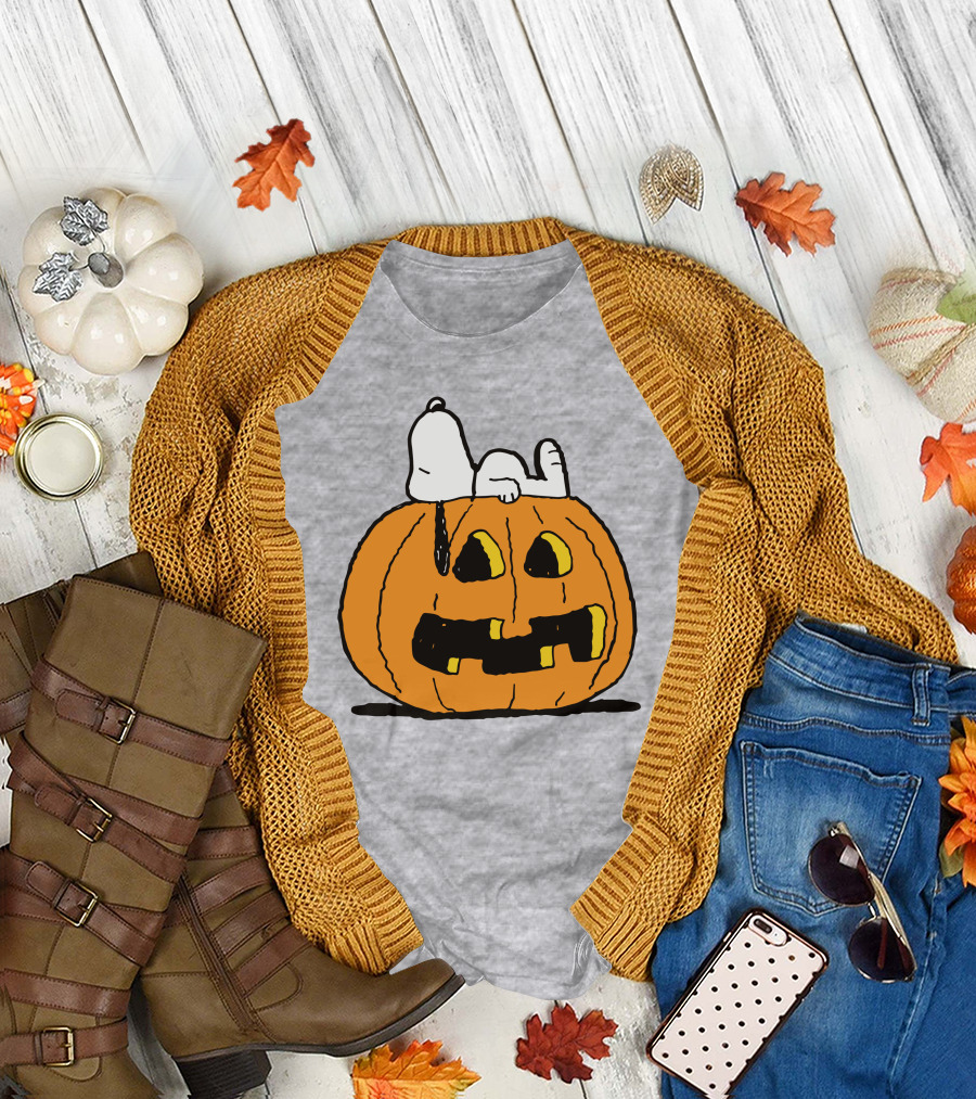 Snoopy Halloween Pumpkin Peanuts T-Shirt