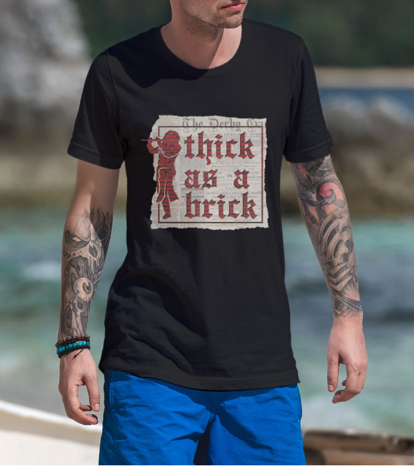 Thick As A Brick Newspaper Red Flute Player T-Shirt