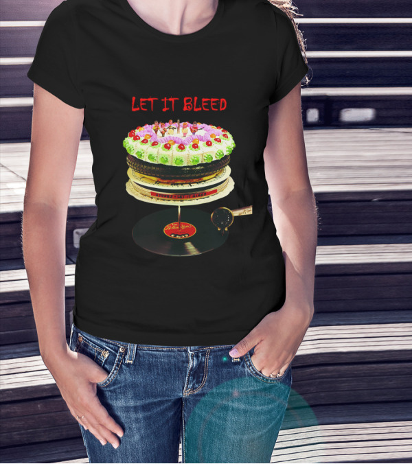 Let It Bleed Rolling Stones Cake Vinyl Record T-Shirt