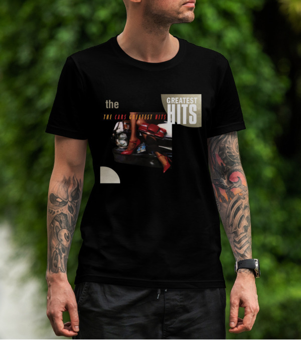 The Cars Greatest Hits Album Cover Retro T-Shirt