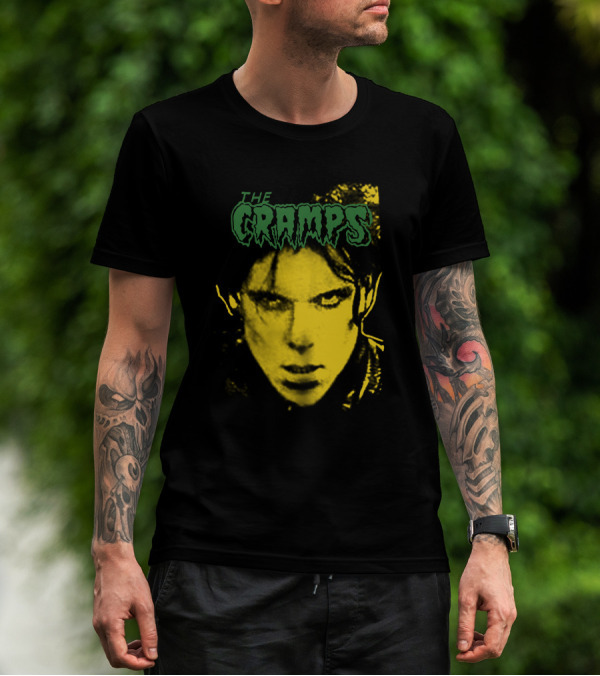 The Cramps Lux Interior Yellow Face T-Shirt