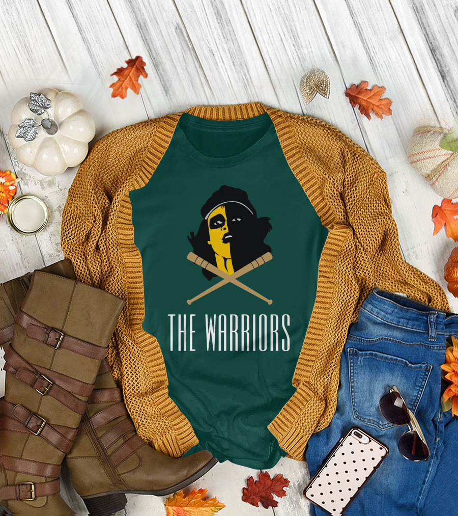 The Warriors Movie Concept Art Face and Crossed Bats T-Shirt