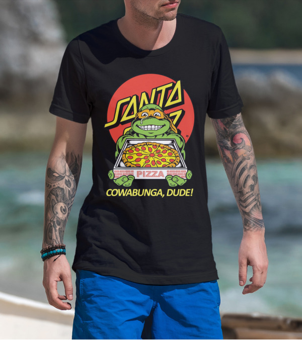 Santa Cruz Teenage Mutant Ninja Turtles Cowabunga Dude Pizza T-Shirt