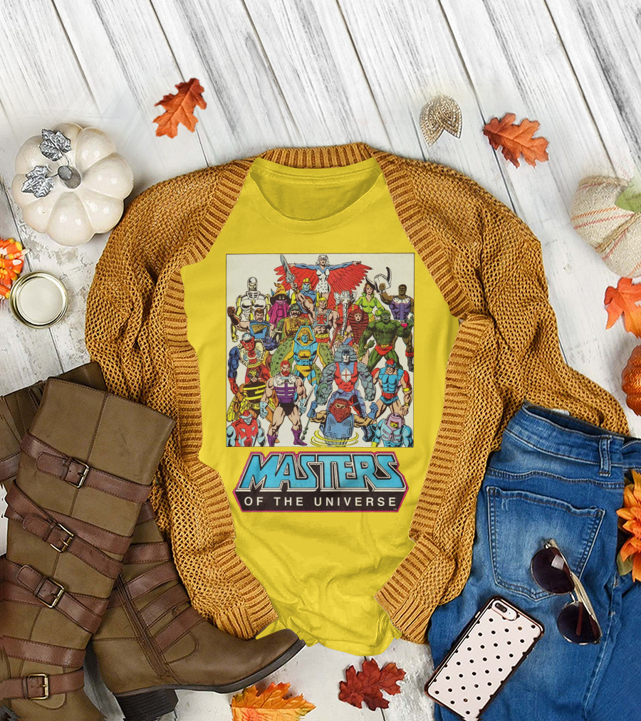 Masters of the Universe He-Man Iconic Characters Group Retro Comic T-Shirt