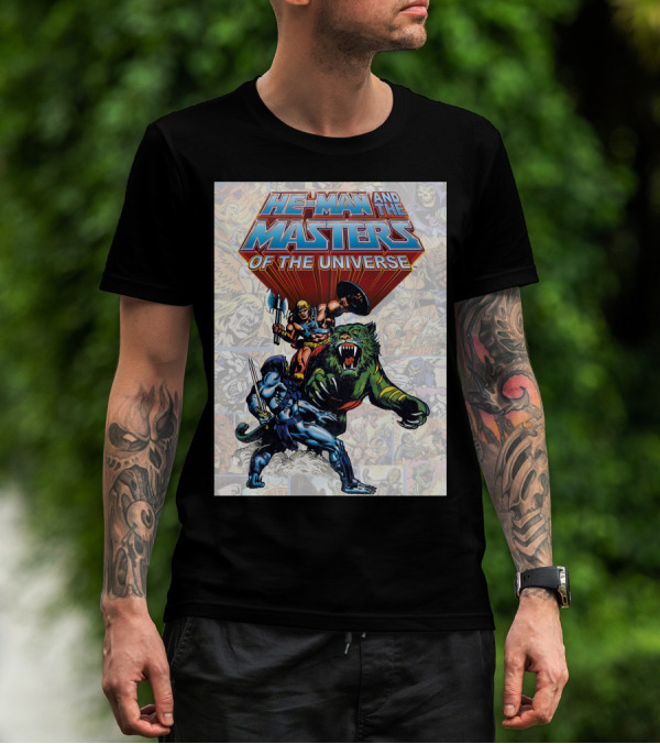 HE-MAN AND THE MASTERS OF THE UNIVERSE COMIC STYLE ACTION T-Shirt