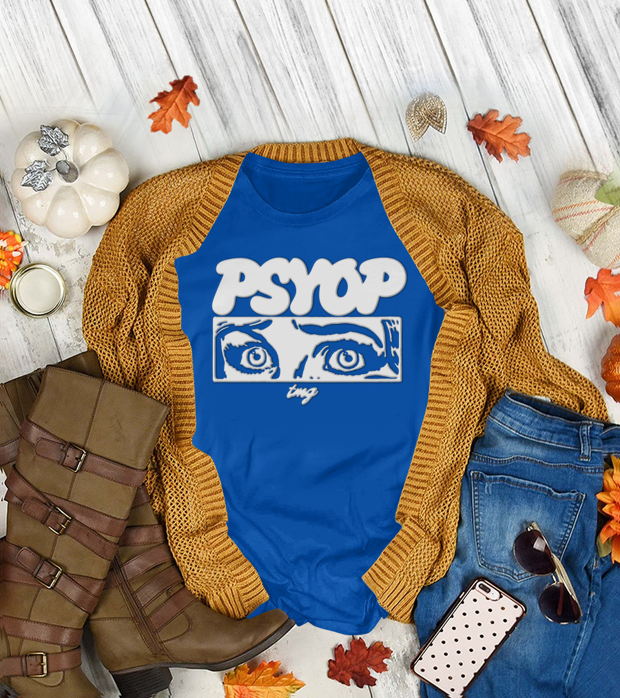 PSYOP TMG Eye Design Crewneck T-Shirt