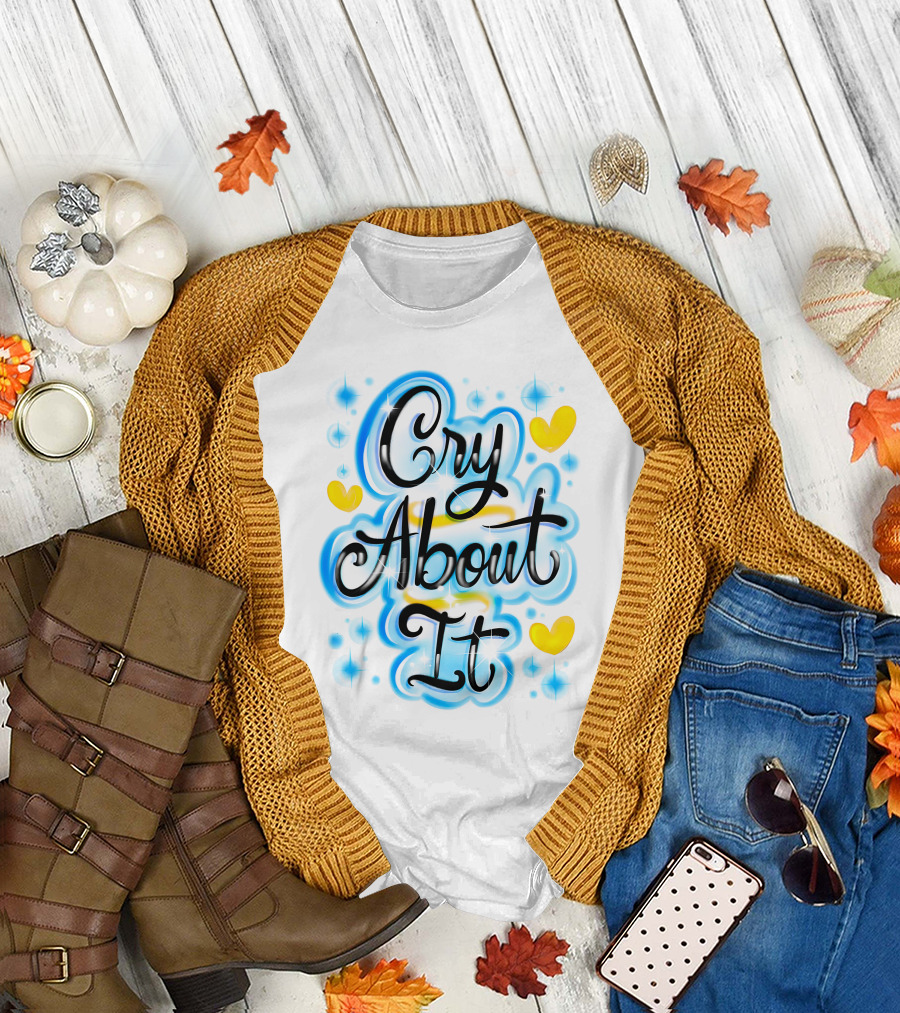 TDE Sza Cry About It Blue Yellow Hearts T-Shirt