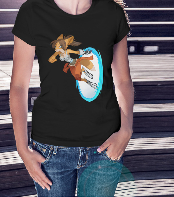 Aperture Laboratories Fox Chell Portal Sajira Stormi Folf Adventure T-Shirt