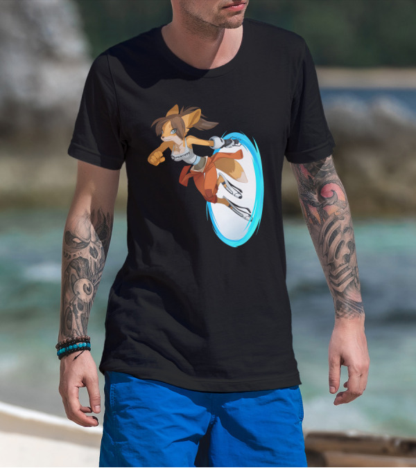 Aperture Laboratories Fox Chell Portal Sajira Stormi Folf Adventure T-Shirt