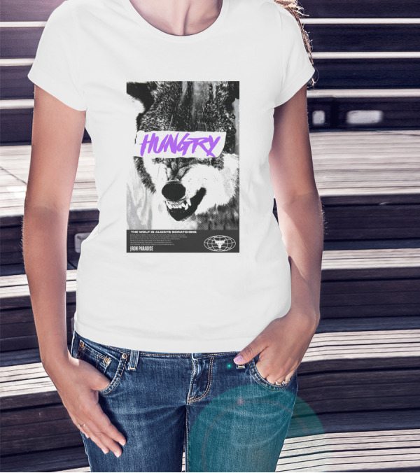 Hungry Wolf The Wolf Is Always Scratching Iron Paradise T-Shirt