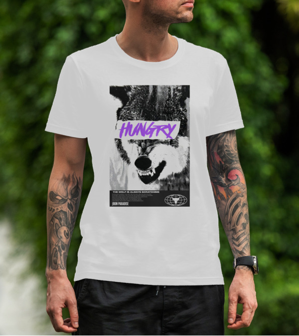 Hungry Wolf The Wolf Is Always Scratching Iron Paradise T-Shirt