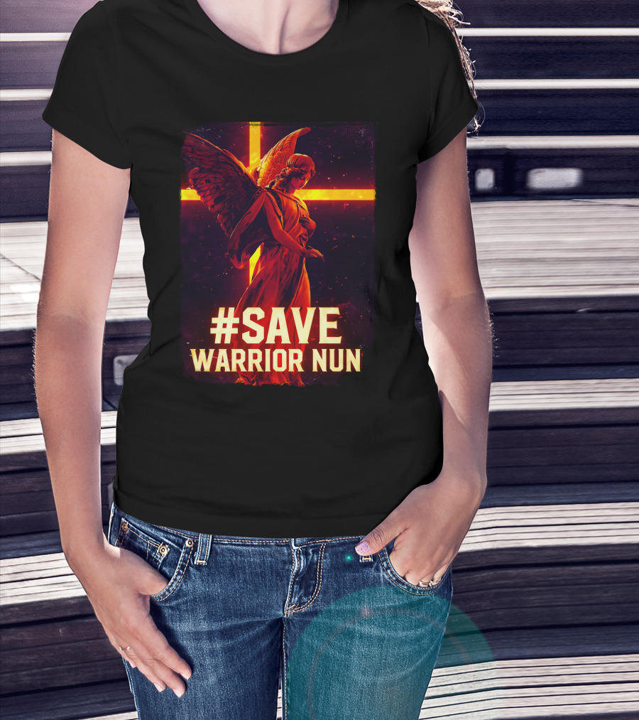 Save Warrior Nun Angel Red Cross T-Shirt