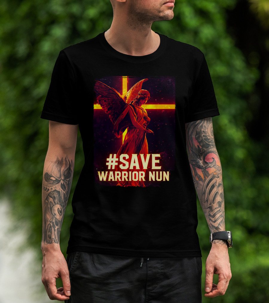 Save Warrior Nun Angel Red Cross T-Shirt