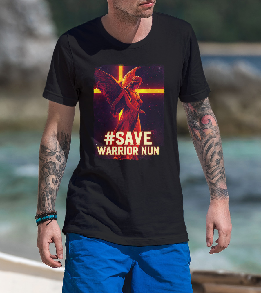 Save Warrior Nun Angel Red Cross T-Shirt