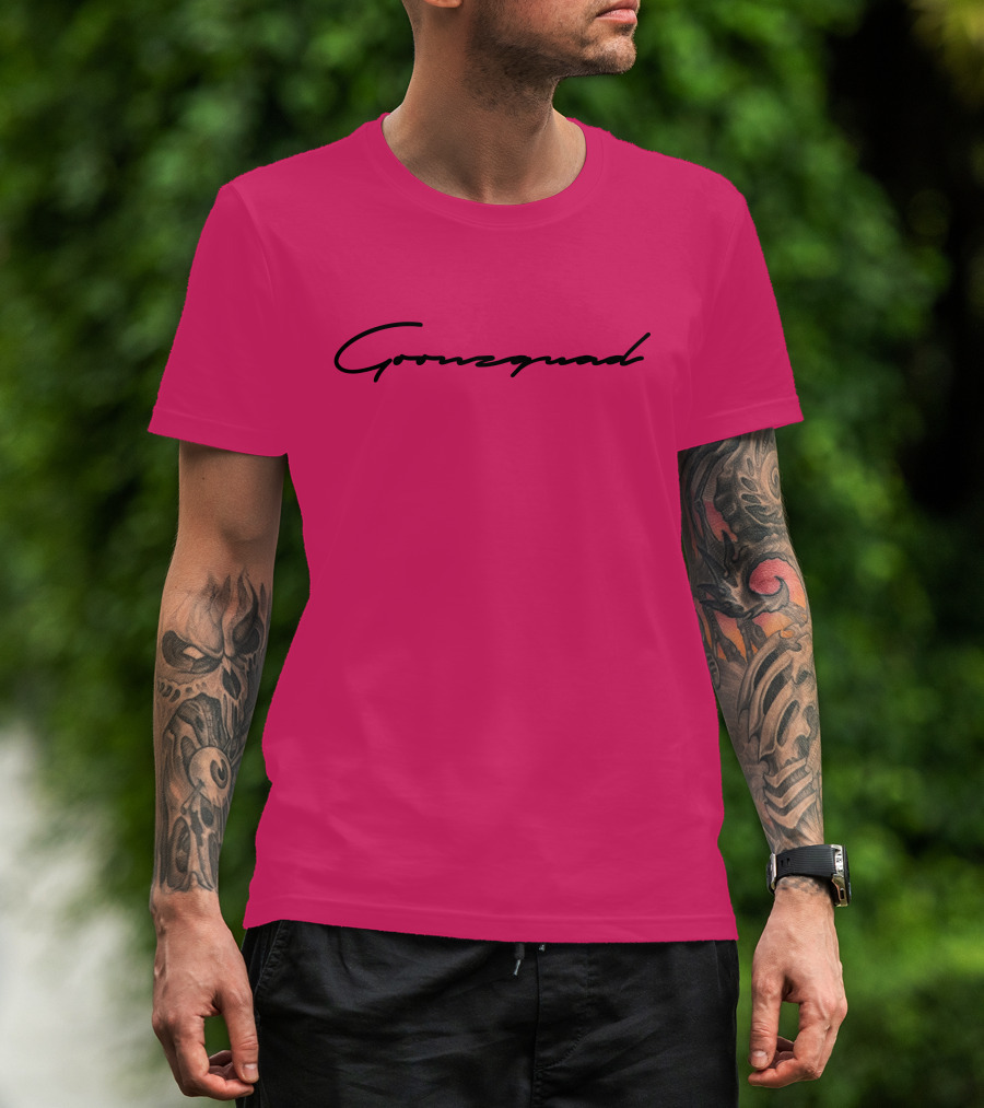 Cursive Goonzquad Red Lettering T-Shirt