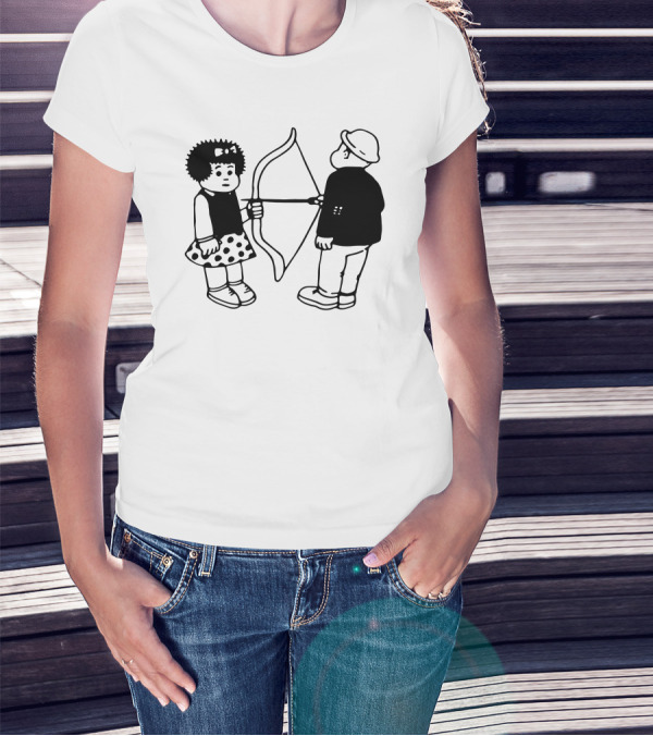 Vacancy Projects Rest Energy Nancy Style Comic Bow And Arrow Duo T-Shirt