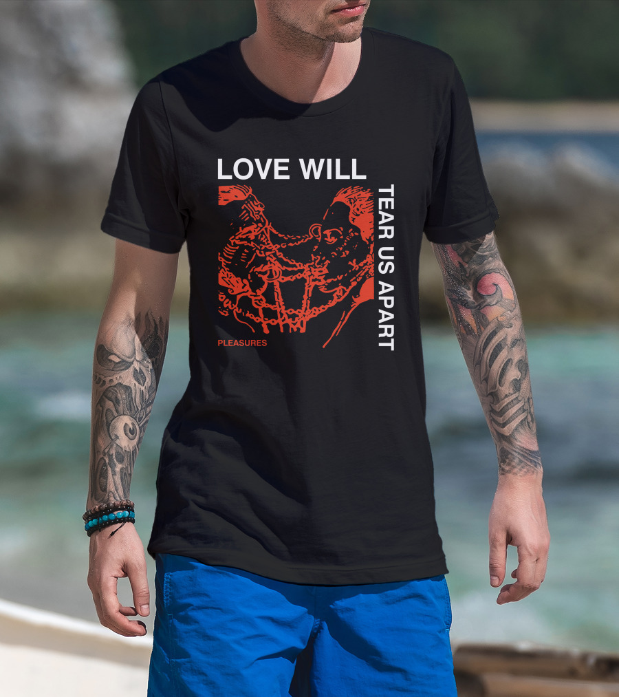 Love Will Tear Us Apart Pleasures Red T-Shirt