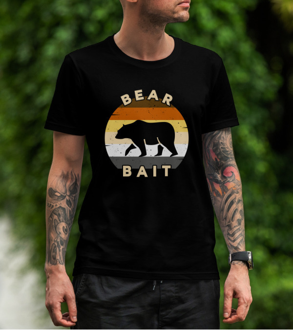 BEAR BAIT Vintage Retro Striped Circle T-Shirt