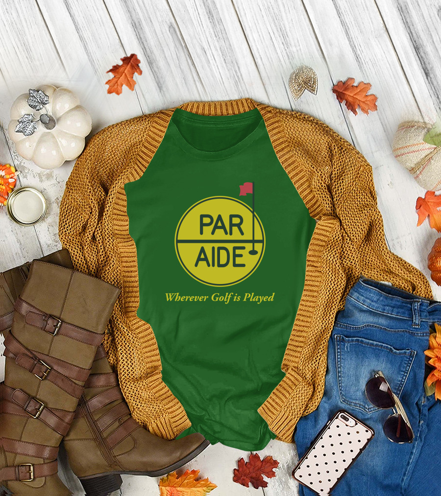 Par Aide Wherever Golf Is Played Circle with Flag T-Shirt