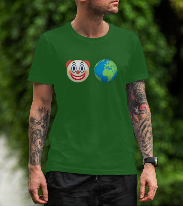 Clown Face Globe Emoji Clown World T-Shirt