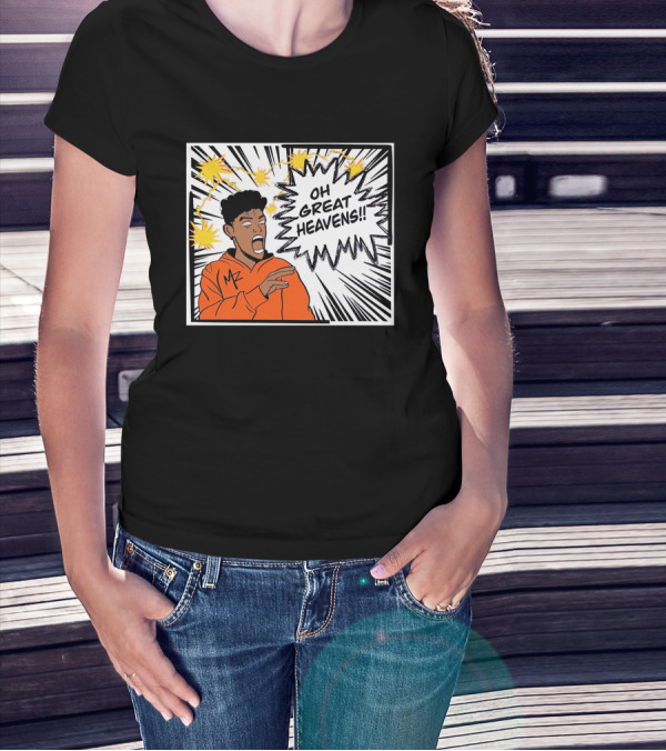 Oh Great Heavens Mark Adams Comic Style Burst T-Shirt