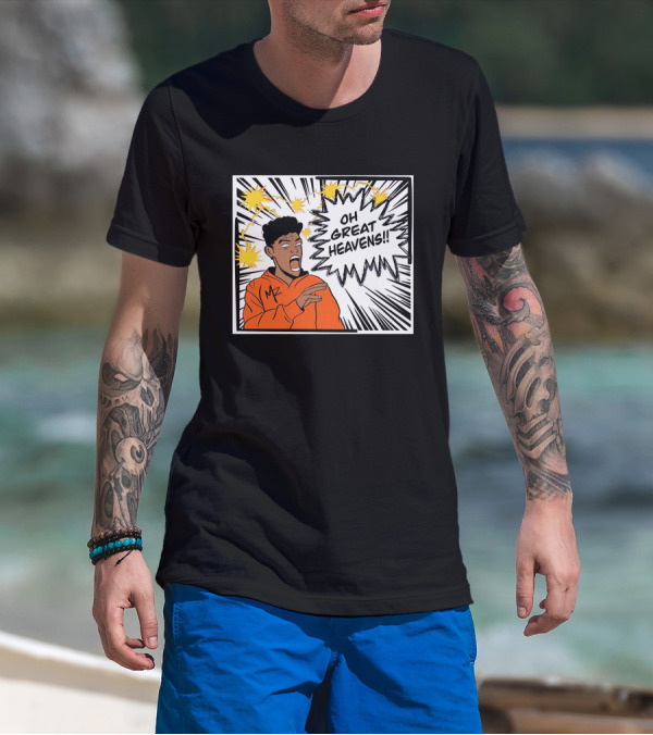 Oh Great Heavens Mark Adams Comic Style Burst T-Shirt
