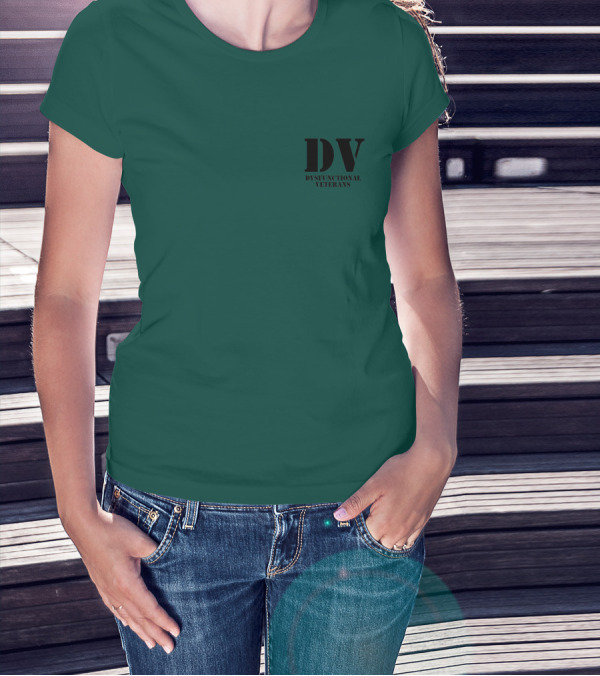 The Deplorable Veteran DV Dysfunctional Veterans Black T-Shirt