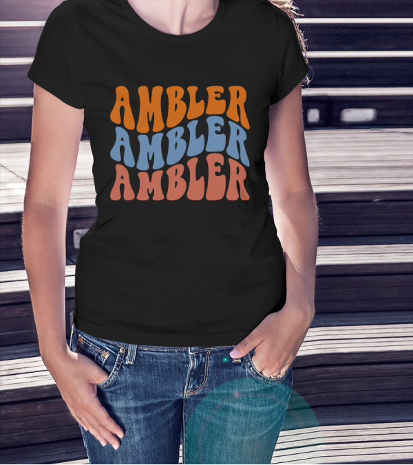 Ambler Ambler Ambler Retro Wavy T-Shirt