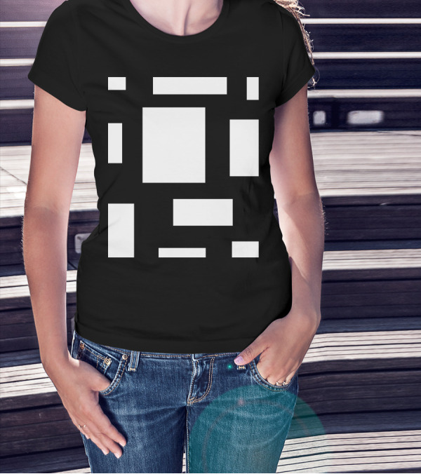 Piet Mondrian Style CAMP MAU 1 MAT BL Geometric Composition T-Shirt
