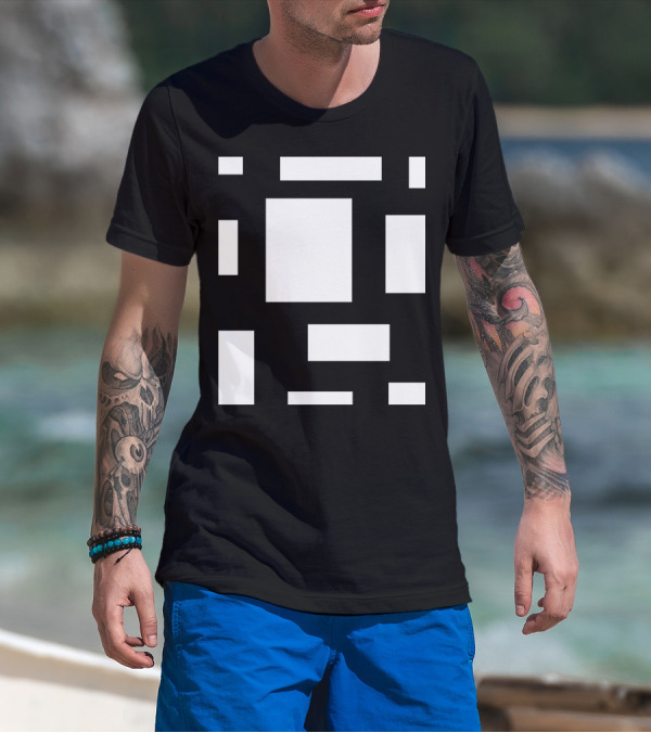 Piet Mondrian Style CAMP MAU 1 MAT BL Geometric Composition T-Shirt