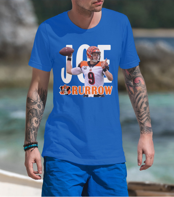 JOE BURROW Bengals Quarterback NFL Football T-Shirt