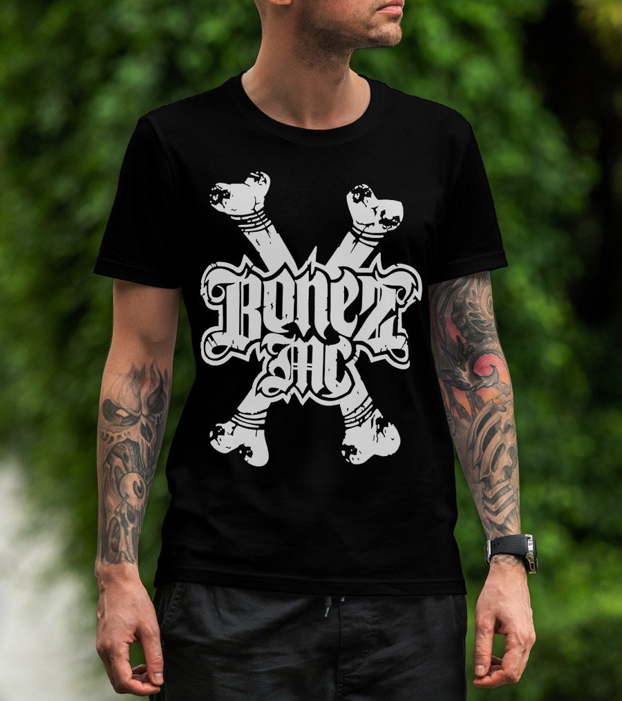 BonezMC Germany Rapper Crossed Bones T-Shirt