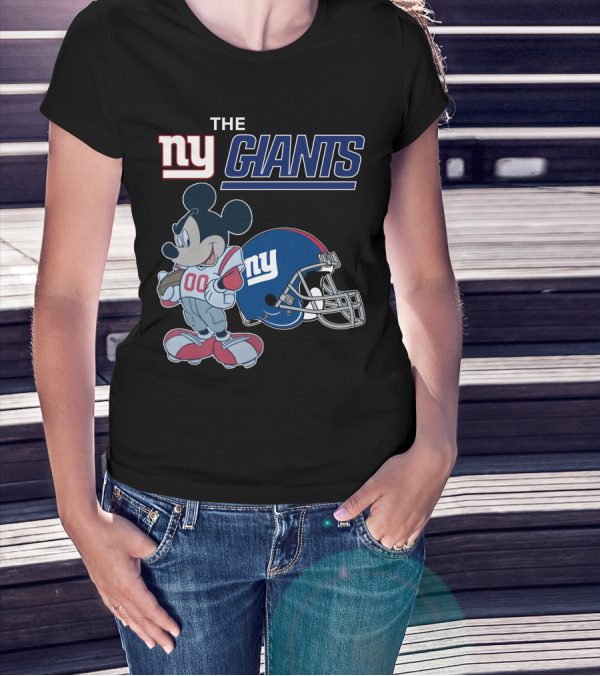 NEW YORK GIANTS MICKEY MOUSE FOOTBALL HELMET 00 T-Shirt