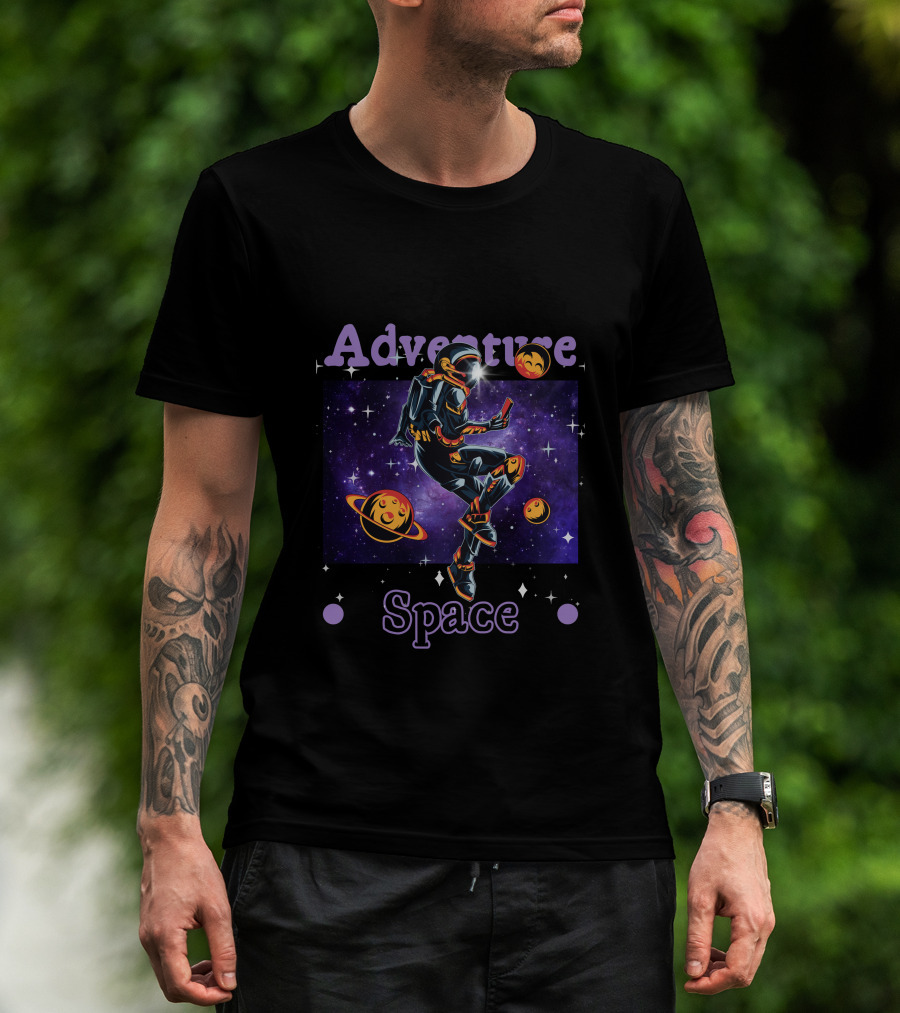 Adventure Space Astronauts Control The Universe Planets T-Shirt