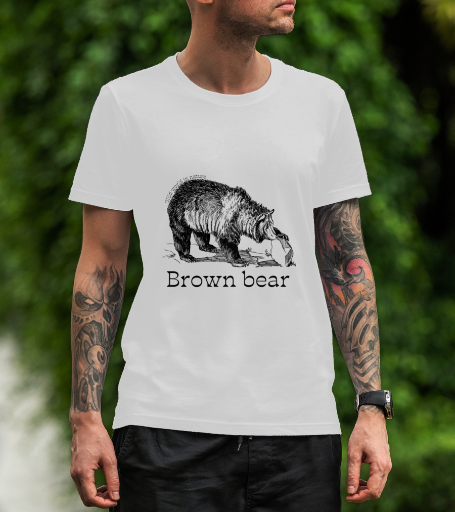 Wild World In Nature Brown Bear T-Shirt