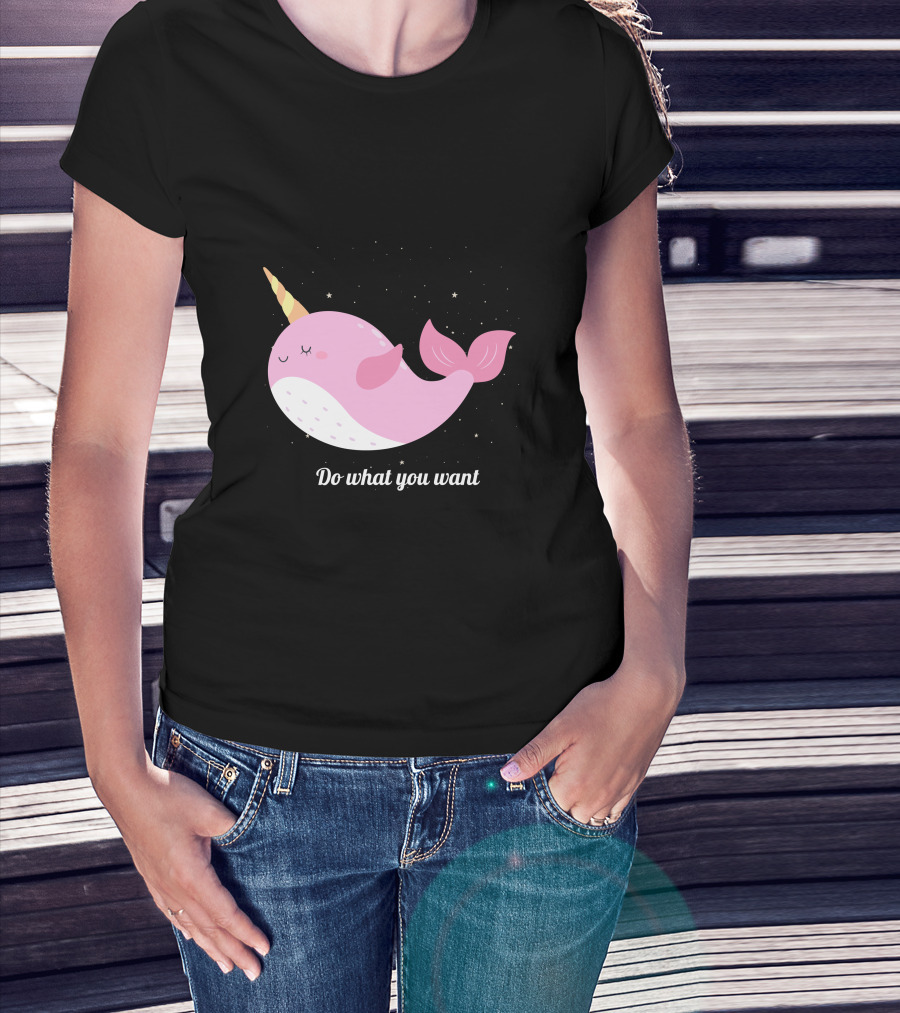 Do What You Want Narwhal Stars T-Shirt