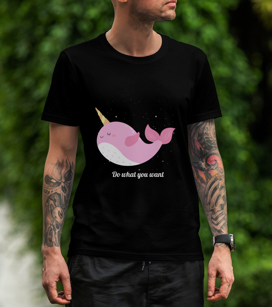 Do What You Want Narwhal Stars T-Shirt
