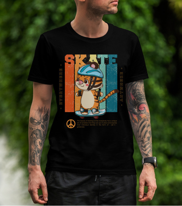 SKATE Everywhere Anywhere Tiger T-Shirt