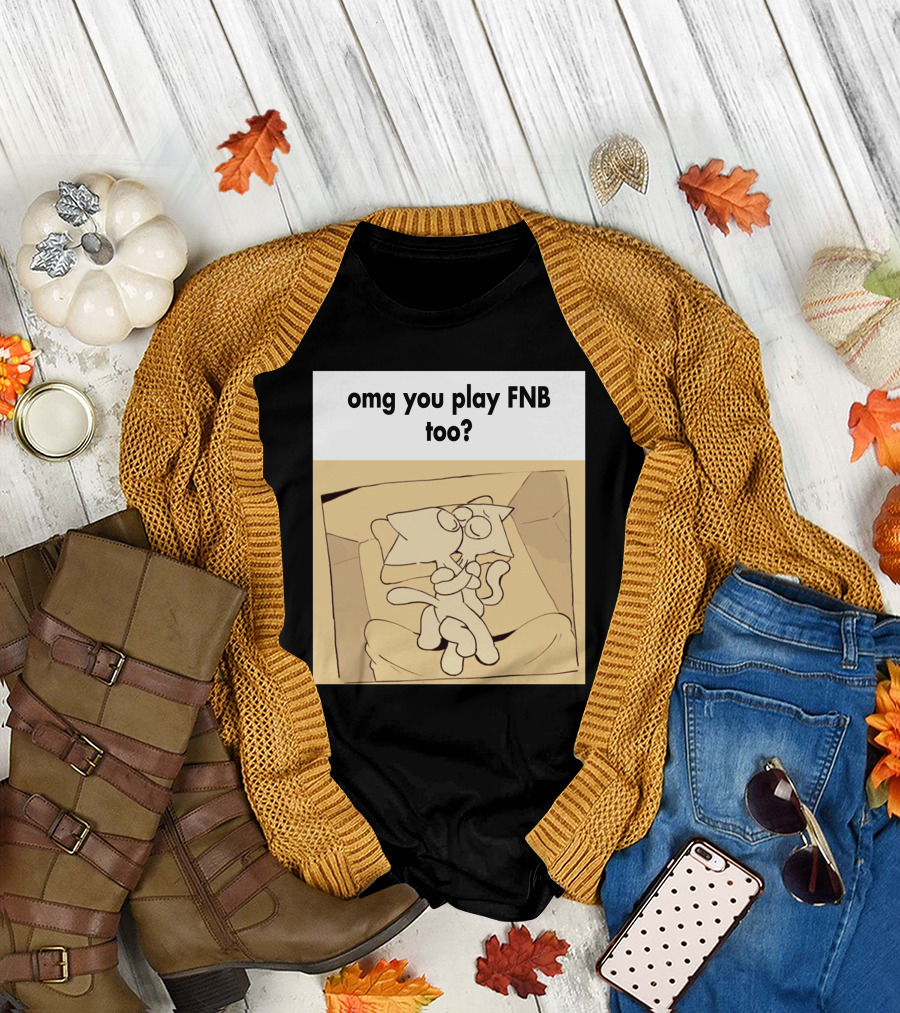 Omg You Play FNB Too Kissing Cartoon Characters in Box T-Shirt