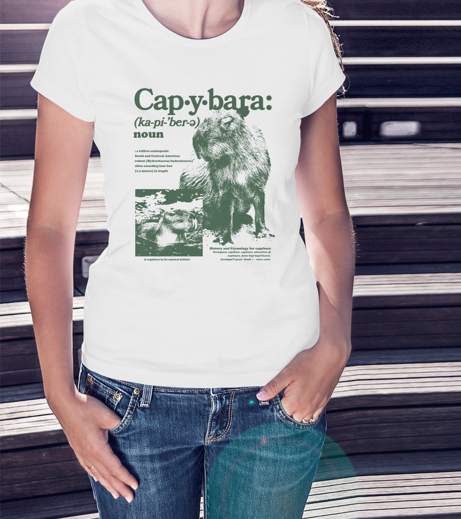 Capybara Definition Tallest Semiaquatic Rodent South Central America T-Shirt