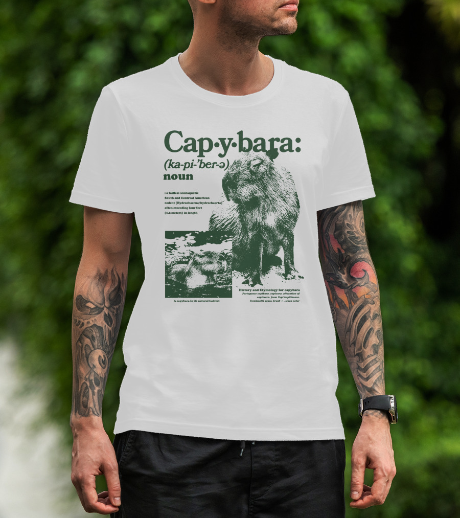 Capybara Definition Tallest Semiaquatic Rodent South Central America T-Shirt